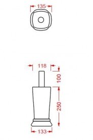 Йоржик для унітазу ArtCeram Civitas підлоговий білий глянсовий CIC005 01; 00