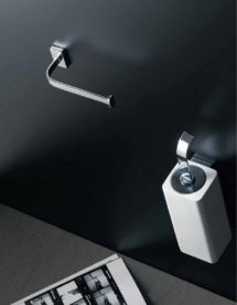 Ёршик для унитаза Flab Combi настенный композитный материал/металл белый/хром 145/S