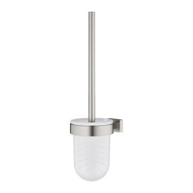 Єршик для унітазу Grohe Essentials Cube з тримачем метал/скло суперсталь 40513DC1