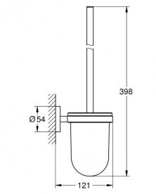 Ершик для унитаза Grohe Essentials матовое стекло/металл черный матовый 1024682430