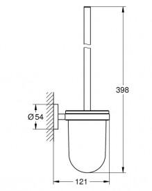 Ершик для унитаза Grohe QuickFix Start стекло/металл черный матовый 411852430