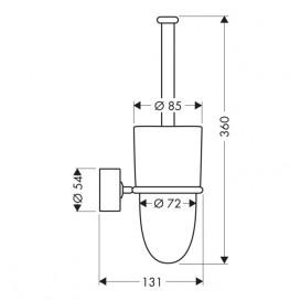 Ершик для унитаза Hansgrohe Axor Uno шлифованный никель 41535820