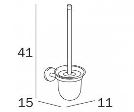 Йоршик для унітазу Inda Forum підвісний матове скло/хром A36140 CR 21