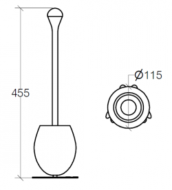Ёршик для унитаза Lineabeta Skoati Цыпленок нержавеющая сталь 5013.29