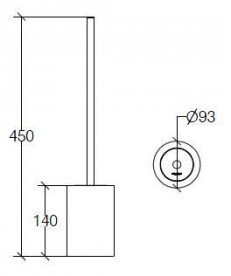Ёршик для унитаза Lineabeta Skoati металл/керамика хром/белый 50203.29.09