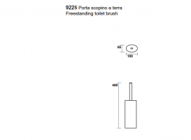 Ершик для унитаза напольный Kerasan Nolita чёрный матовый 922531