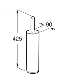 Ершик для унитаза Roca Hotels 2.0 с напольным держателем хром A816369001
