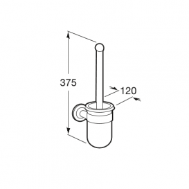 Йоржик для унітазу Roca Hotels з настінним тримачем хром A815480001