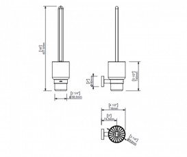 Ершик для унитаза Sonia Astral настенный латунь/стекло хром 186518