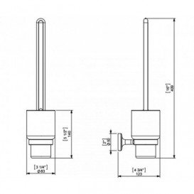 Ершик для унитаза Sonia E-Plus подвесной белый/хром 124602