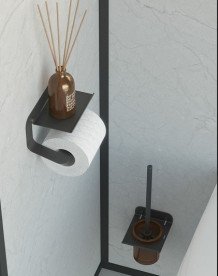 Єршик для унітазу Sonia Quick підвісний алюміній/скло чорний матовий 185429