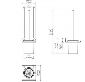 Єршик для унітазу Sonia Quick підвісний алюміній/скло чорний матовий 185429