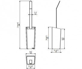 Ершик для унитаза Sonia S2 напольный искусственный камень/латунь 154265