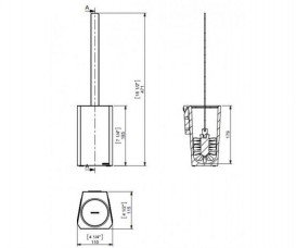 Ершик для унитаза Sonia S4 настенный искусственный камень/латунь 156238