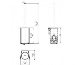 Ершик для унитаза Sonia S4 настенный искусственный камень/латунь 156238