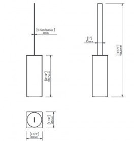 Ершик для унитаза Sonia S5 Black напольный нержавеющая сталь черный 176489