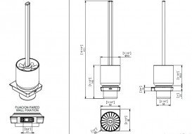 Ершик для унитаза Sonia S6 Black подвесной латунь/стекло черный матовый 185986