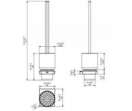 Ершик для унитаза Sonia S6 настенный хром/белый 161041