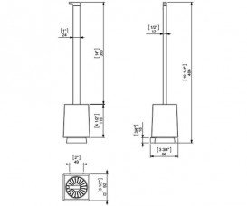 Ершик для унитаза Sonia S7 настенный хром/белый 131914