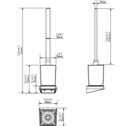 Ершик для унитаза Sonia S7 подвесной латунь/стекло золото 164974