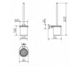 Йоржик для унітазу Sonia Tecno Project настінний хром / білий 117000