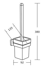 Йоршик для унітазу VBI Mars 2 з тримачем нікель VBI-040110NI