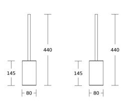 Йоршик для унітазу VBI Quadro напольний золото VBI-040121GL