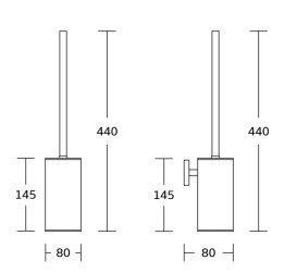 Йоршик для унітазу VBI Quadro з тримачем золото VBI-040122GL