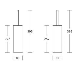Ершик для унитаза VBI Round M напольный черный VBI-040420BL
