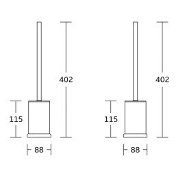 Ершик для унитаза VBI Round S напольный бежевый VBI-049800WT