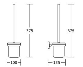 Йоршик для унітазу VBI Saturn з тримачем золото VBI-040310GL