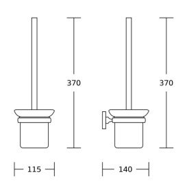 Ершик для унитаза VBI Uranus с держателем хром VBI-040410CH