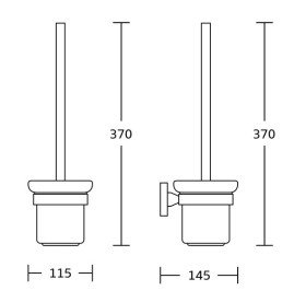 Ершик для унитаза VBI Venus с держателем никель VBI-040010NI