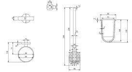 Ершик для унитаза Villeroy & Boch Elements - Tender с держателем матовый никель TVA15101600064