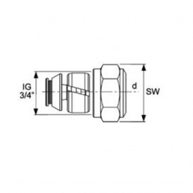 Евроконус для многослойных труб Tece TECElogo разборной 20х3/4 8740220