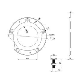 Фланець для бойлера Kroner 0206 5-болтовий CV035160