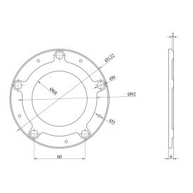 Фланець для бойлера Kroner 5-болтовий CV031621
