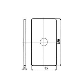 Фланец McAlpine прямоугольный 85x150 мм нержавеющая сталь 331