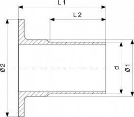 Фланец Viega SeaPress 0359.3 d54 сплав CuNiFe 90/10 454104