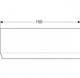 Фронтальна панель для асиметричної ванни Geberit Selnova права 150х100 білий 554.872.01.1