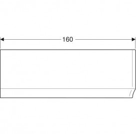 Фронтальна панель для асиметричної ванни Geberit Selnova права 160х100 білий 554.874.01.1