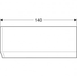 Фронтальная панель для асимметричной ванны Geberit Selnova левая 140х100 белый 554.871.01.1