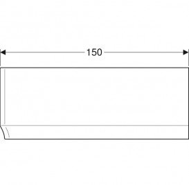 Фронтальна панель для асиметричної ванни Geberit Selnova ліва 150х100 білий 554.873.01.1