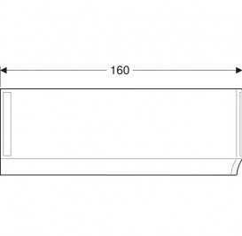 Фронтальная панель для асимметричной ванны Geberit Selnova левая 160х100 белый 554.875.01.1