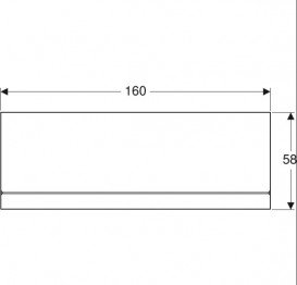 Фронтальна панель для асиметричної ванни Geberit Selnova Square права 160 см білий 554.893.01.1