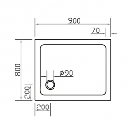 Фронтальная панель для поддона Eger 90х80 (2 части) белая PAN 599-9080S