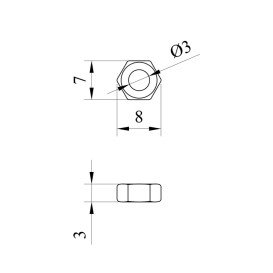 Гайка для бойлера Kroner М4х3 сталь CV031630