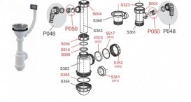 Гайка для сифона для мийки AlcaPlast S0352