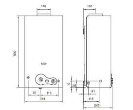 Газовая колонка Atlantic by Innovita NTR 11 iD 800218