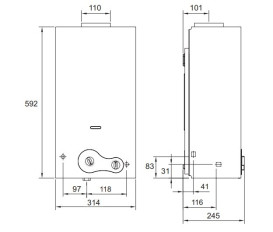 Газова колонка Atlantic by Innovita NTR 11 P 800217